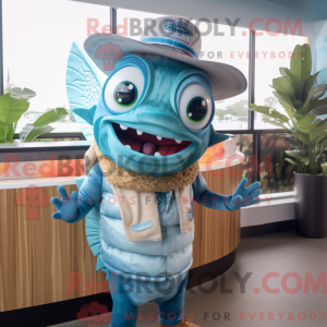 Maskotfigur z Cyan Fish...