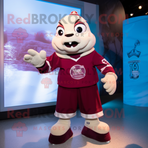 Maroon Cod mascotte kostuum...