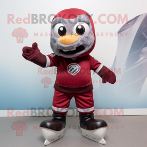 Maroon Cod mascotte kostuum...