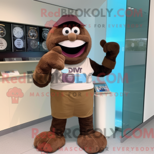Postava maskota hnědých...