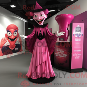 Maskottchen eines rosa...