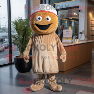 Maskotkarakter av en Tan...