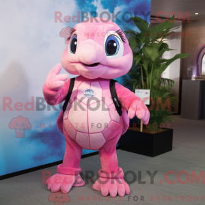 Maskottchen einer rosa...