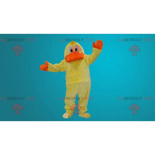 Geel en oranje eend mascotte - Redbrokoly.com