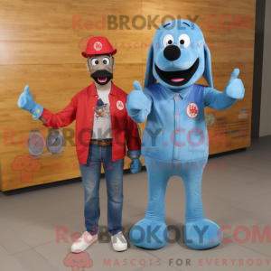Mascot character of a Cyan...