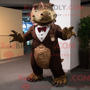 Mascot character of a Brown...