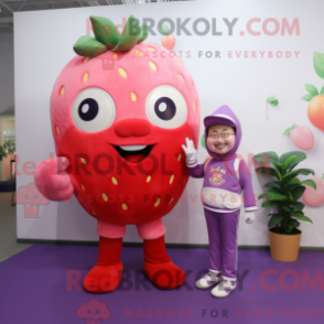 Máscara de proteção de um vestido de lavanda com macacão e fecho - Mascotes de morango - REBROKO_378256 - RedBrokoly.com