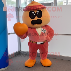 Peach Boxing Glove maskot...