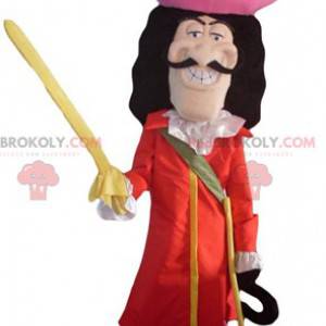 Maskot kapitán Hook postava darebáka v Peter Pan -
