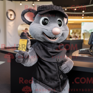 Maskot-karakter av en svart...