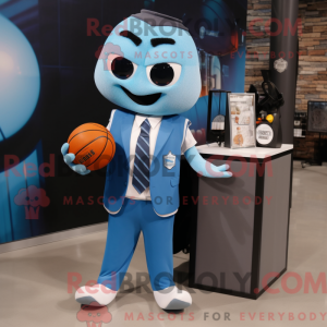 Mascot character of a Blue...