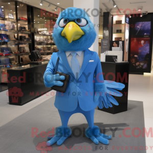 Mascot character of a Blue...