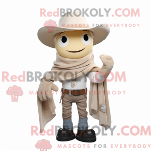 Máscara de cowboy bege...