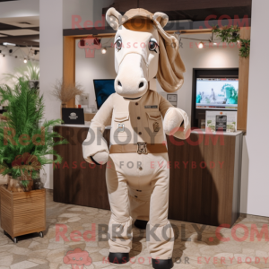 Mascot character of a Beige...