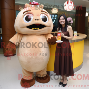 Mascot character of a Brown...