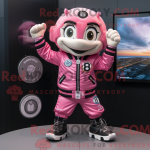 Mascot character of a Pink...