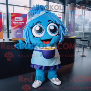 Mascot character of a Blue...