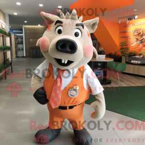 Mascot character of a Peach...