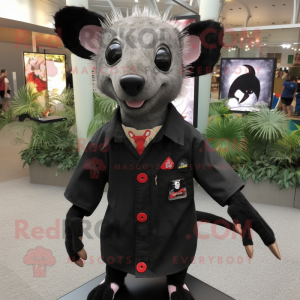 Sort Aye-Aye maskot kostume...