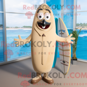 Mascot character of a Beige...