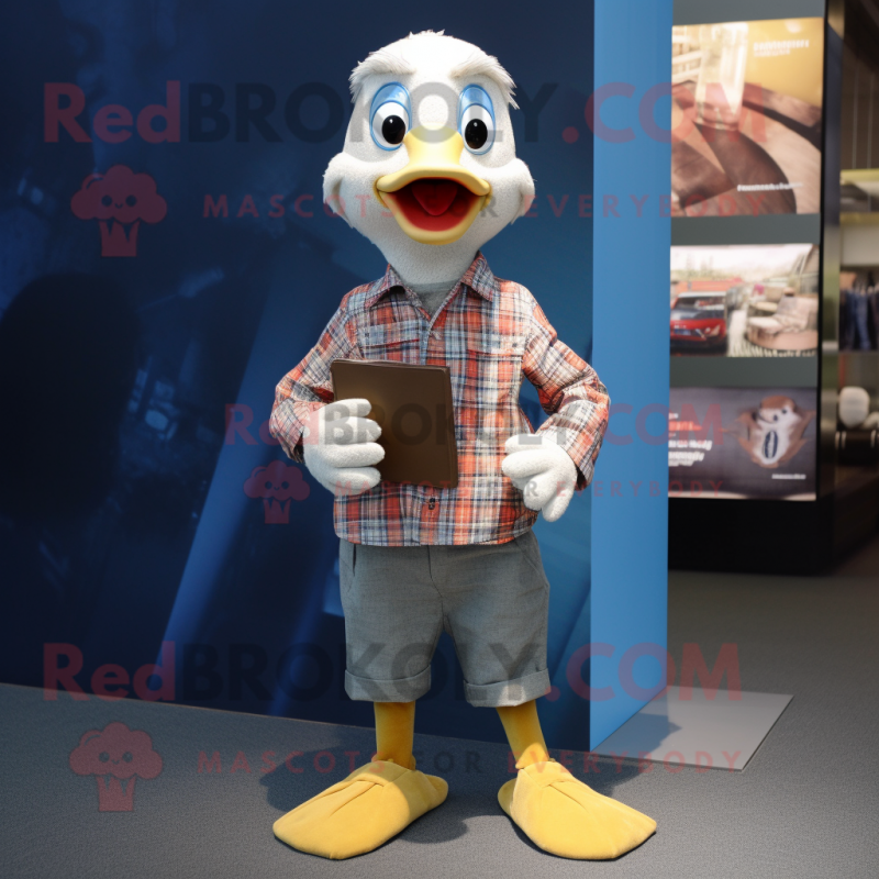 nan Gosling mascot costume character dressed with a Skinny Jeans and Pocket squares nan Gosling mascot costume character dressed with a Skinny Jeans and Pocket squares
