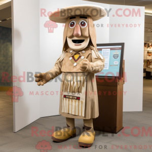 Mascot karakter van een Tan...