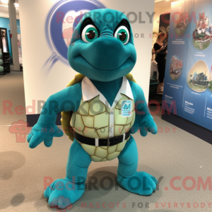 Mascot character of a Teal...