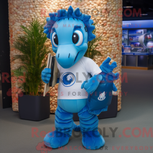 Mascot character of a Blue...