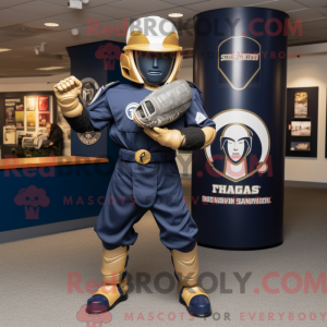 Mascot character of a Navy...