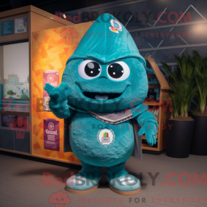 Mascot character of a Teal...