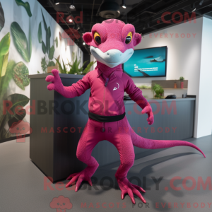 Mascot karakter van magenta...