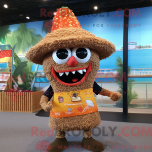 Mascot character of a Tan...