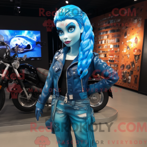 Mascot character of a Blue...