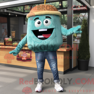 Mascot character of a Teal...