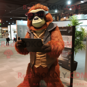 Maskotfigur af en Rust...