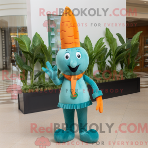 Mascot character of a Teal...