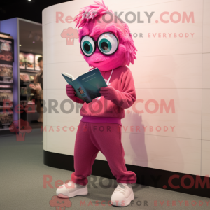 Mascot character of a Pink...