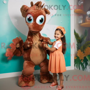 Mascot character of a Brown...