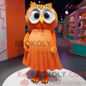 Maskotkarakter af en orange...
