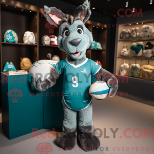 Postava maskota Teal Donkey...