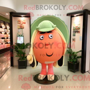 Mascot character of a Peach...