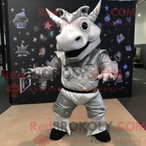 Maskottchen eines silbernen...