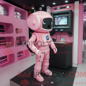 Maskottchen eines rosa...