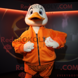 Maskotkarakter af en orange...