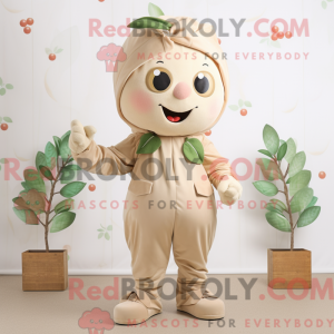 Mascot character of a Beige...
