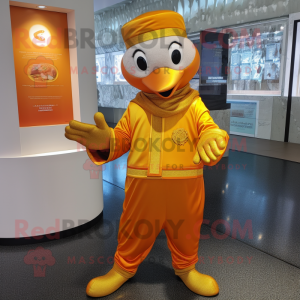 Mandarin maskot kostume...