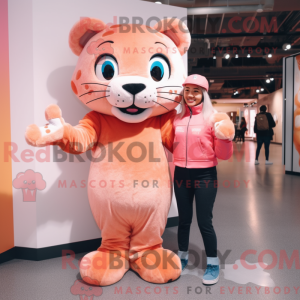 Maskot-karakter av en Peach...