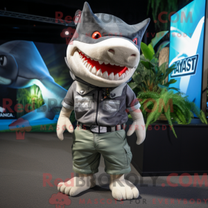 Mascot character of a Shark...