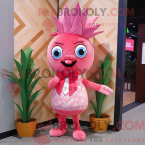 Mascot character of a Pink...