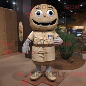 Mascot character of a Brown...